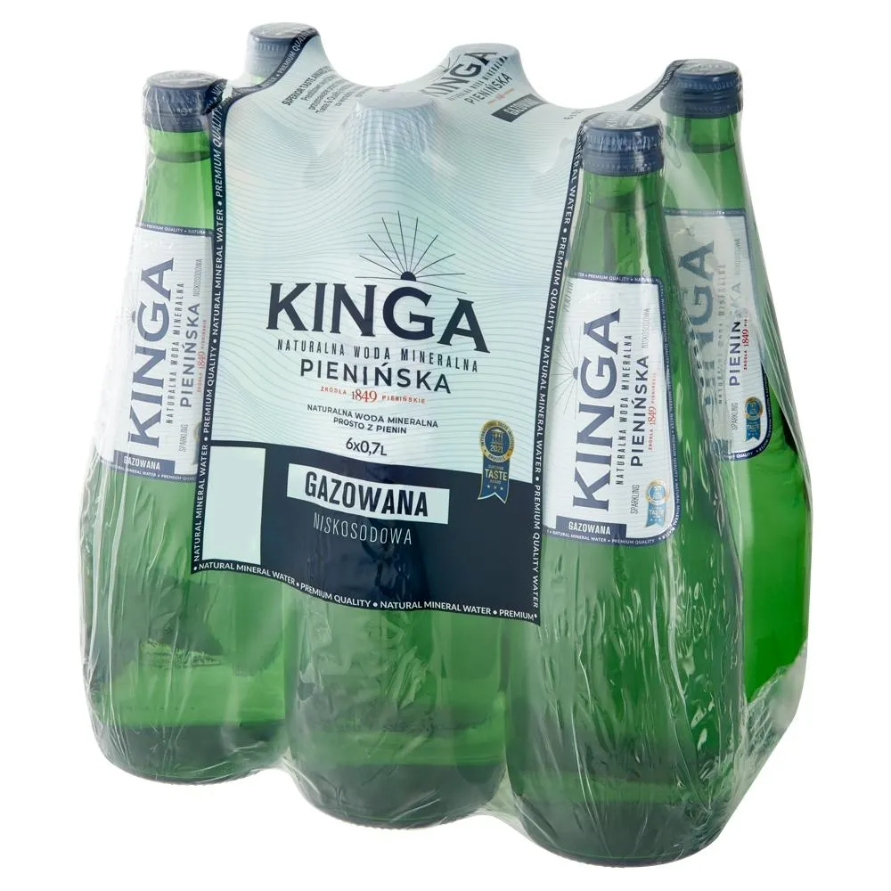 KINGA PIENIŃSKA Naturalna woda mineralna gazowana niskosodowa 6 x 0,7 l