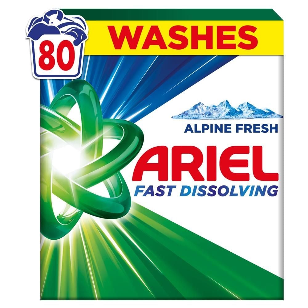 Ariel Alpine Fresh Proszek Do Prania Detergent Do Prania, 4.4 kg, 80 Prań