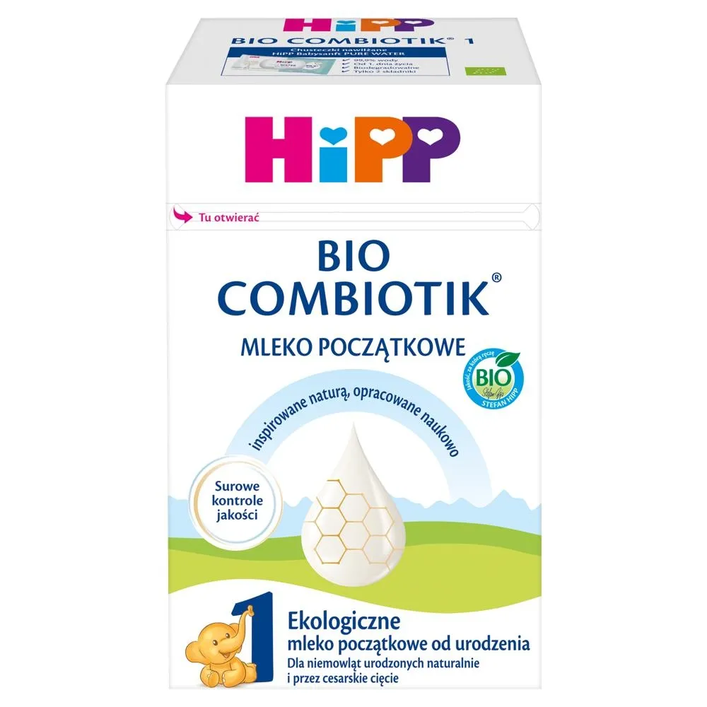 HiPP 1 BIO Combiotik Ekologiczne mleko początkowe dla niemowląt od urodzenia 550 g