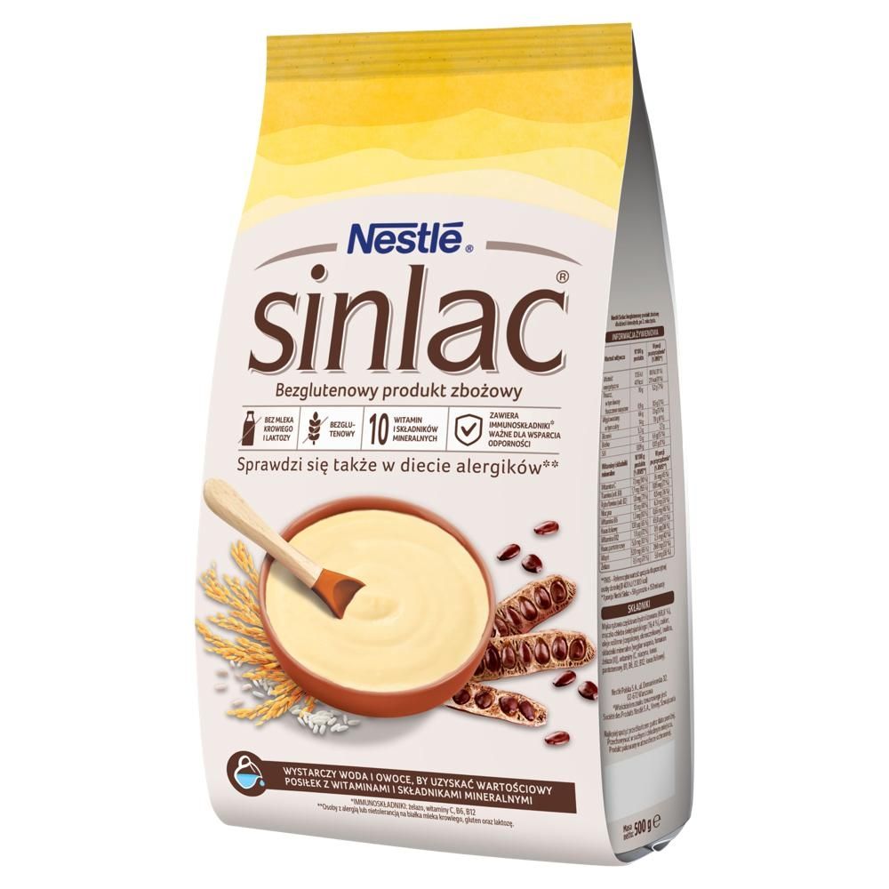 Nestlé Sinlac Bezglutenowy produkt zbożowy po 3. roku 500 g