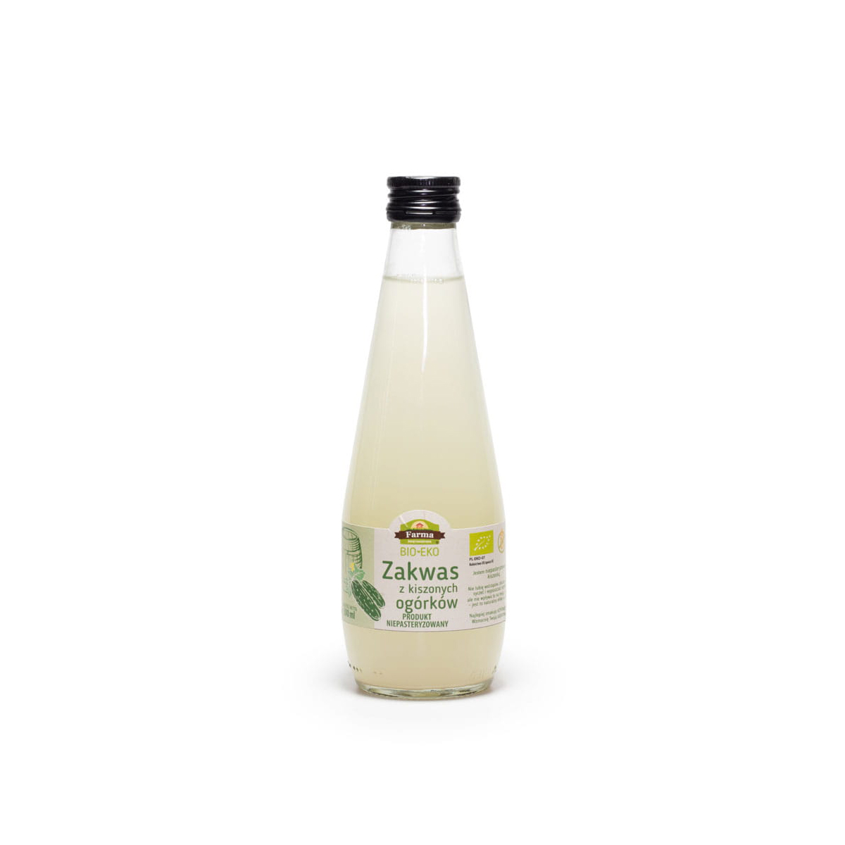 Bio Zakwas Z Kiszonych Ogórków Polska 300Ml Farma Świętokrzyska