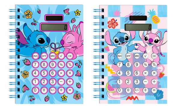 Stitch Notes na spirali B6 z kalkulatorem mix 80 kartek