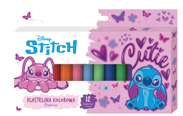 Stitch Plastelina 12 kolorów Pink