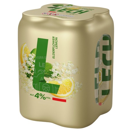 Lech Piwo z napojem o smaku kwiatu bzu i cytryny 2 l (4 x 0,5 l)