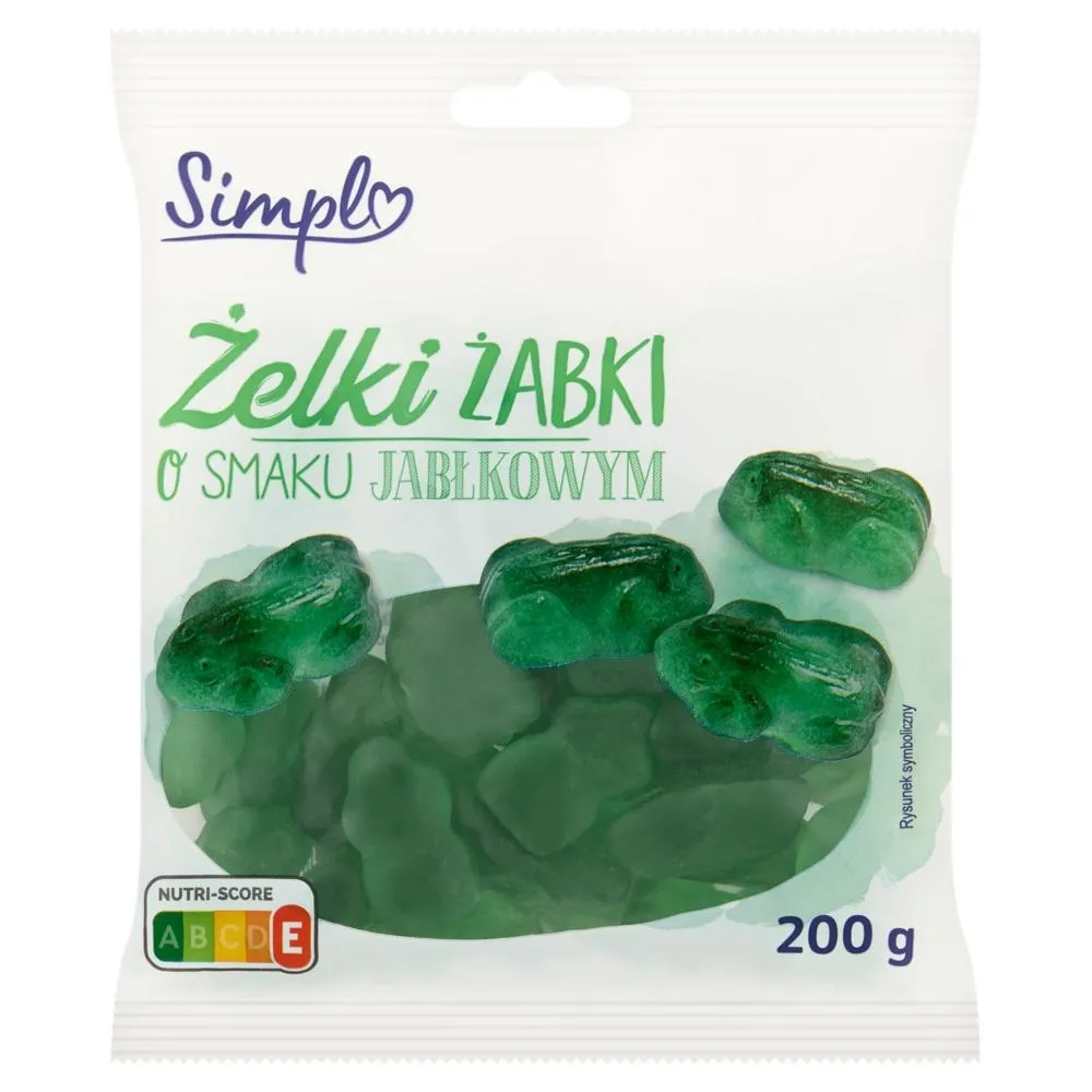 Simpl Żelki żabki o smaku jabłkowym 200 g