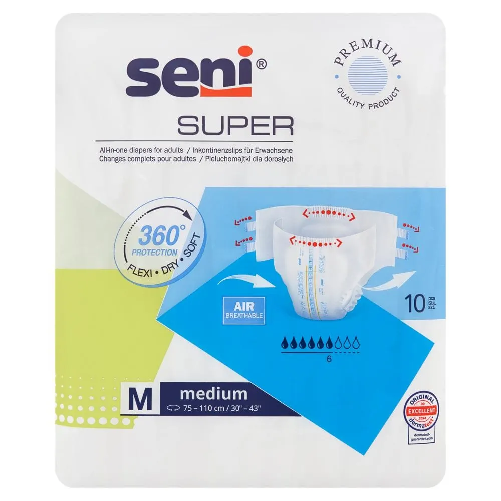 Seni Super Pieluchomajtki dla dorosłych M 10 sztuk