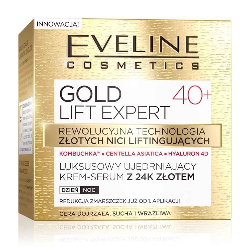 Gold Lift Expert Ujędrniający krem-serum 40+ EVELINE COSMETICS 50 ml