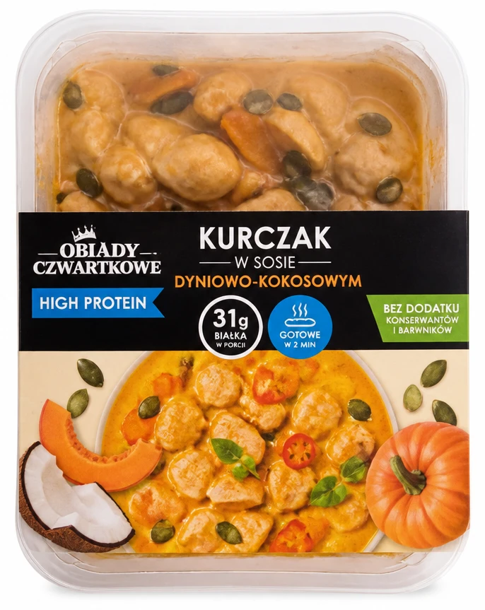 Kurczak w sosie dyniowo-kokosowym High Protein