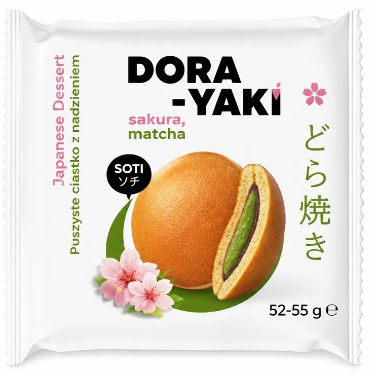 Ciastko Dorayaki SOTI sakura, matcha