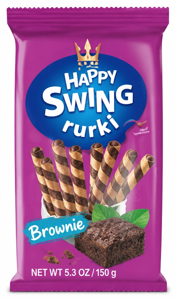 Rurki waflowe z nadzieniem Happy Swing