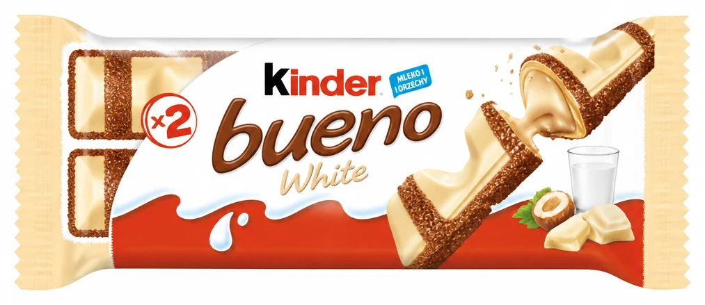 Baton Kinder Bueno klasyczny, white