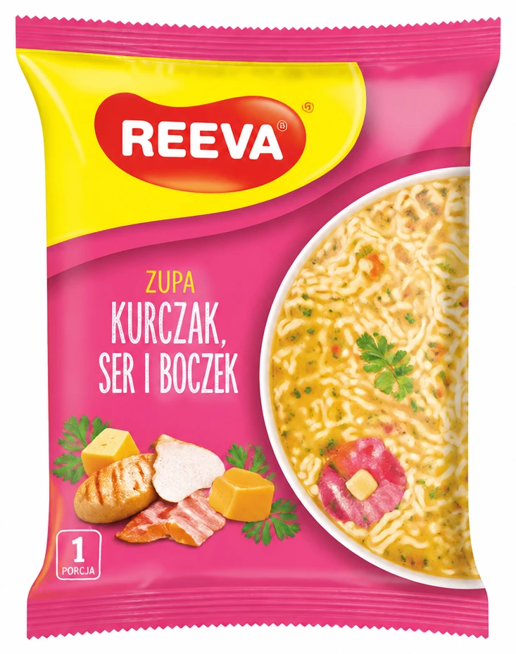 Zupa Reeva kurczak, ser i boczek