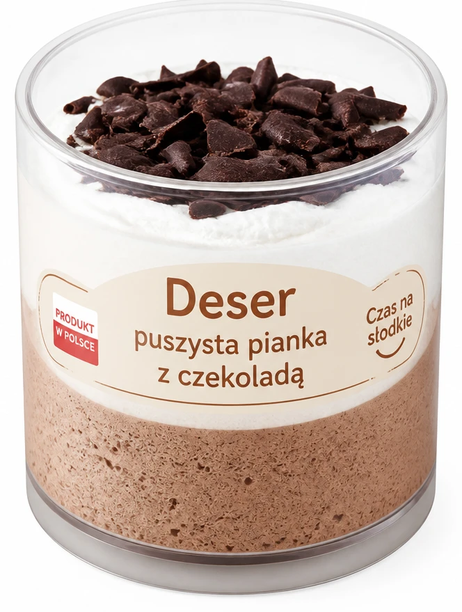 Deser puszysta pianka z czekoladą