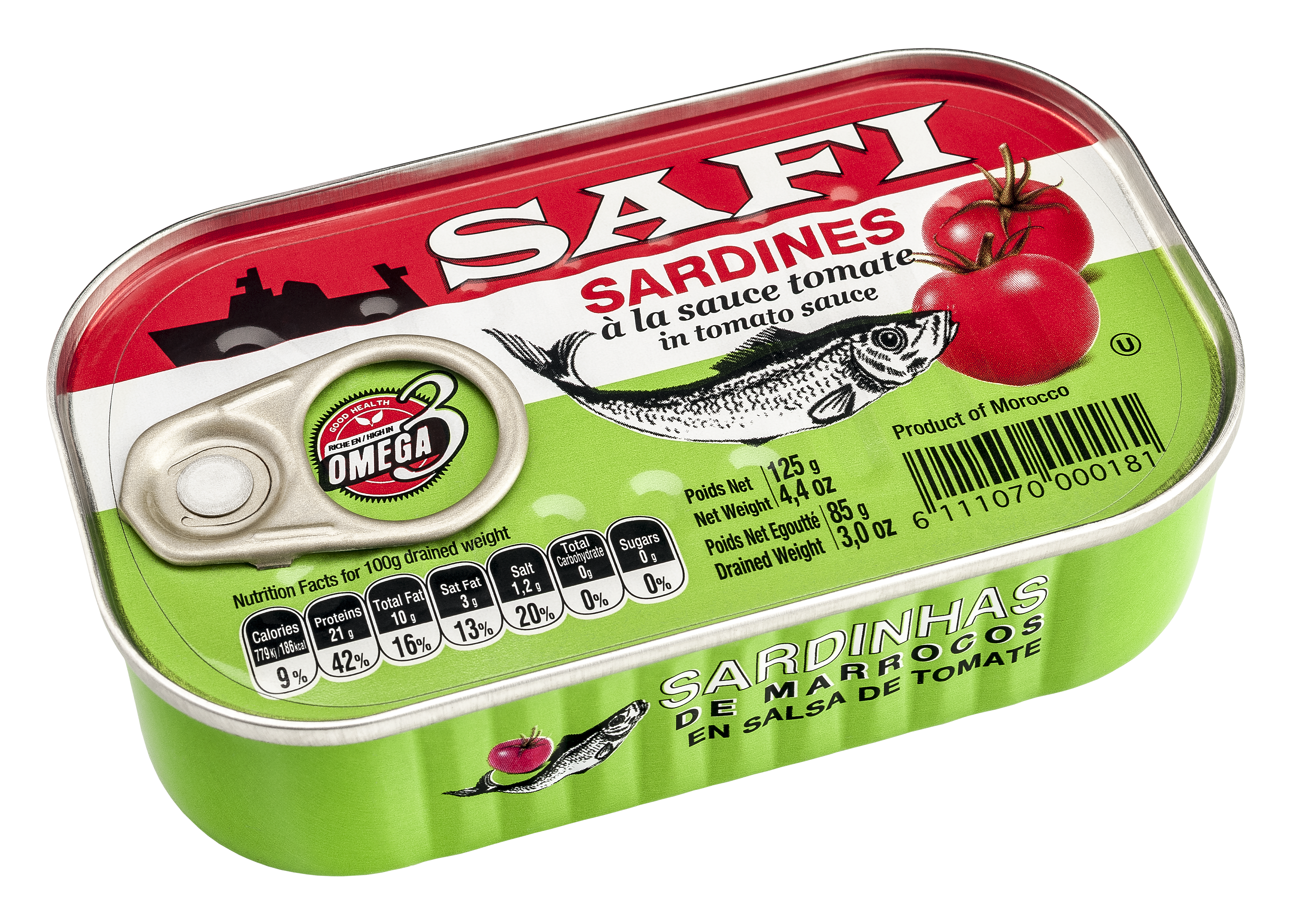 Safi Sardynki W Sosie Pomidorowym 125 G