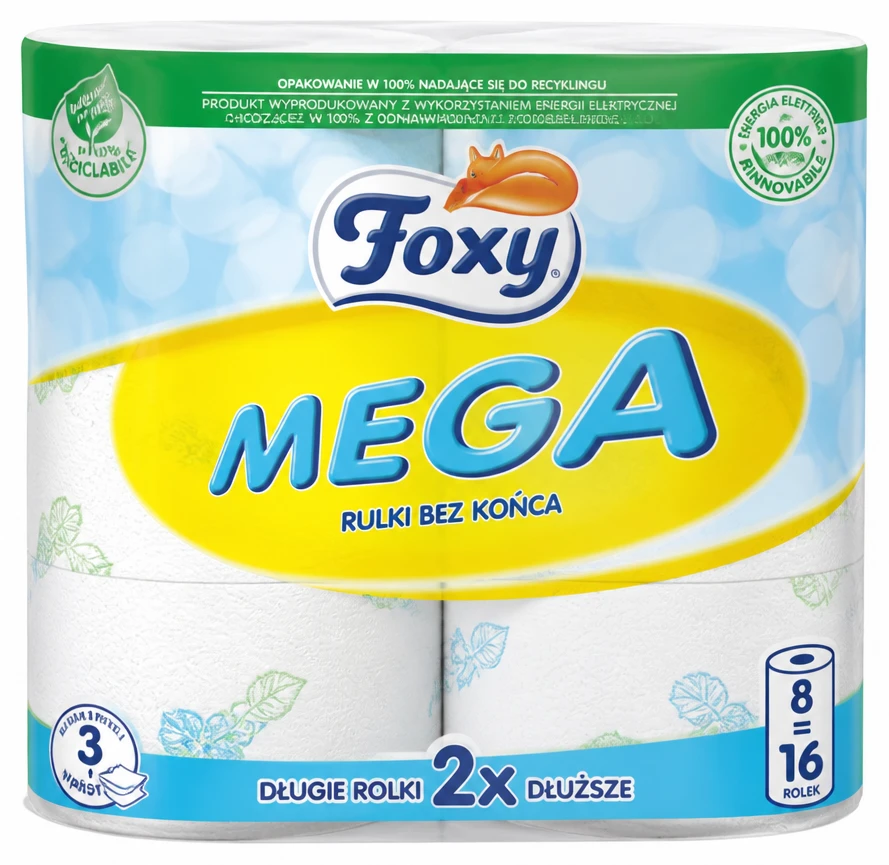 FOXY Papier toaletowy Camilla, Jedwab lub Mega, 3-warstwowy