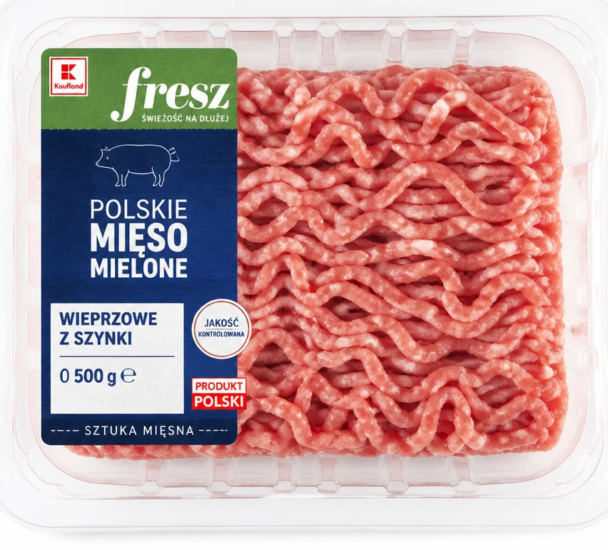 Polskie mięso mielone wieprzowe z szynki