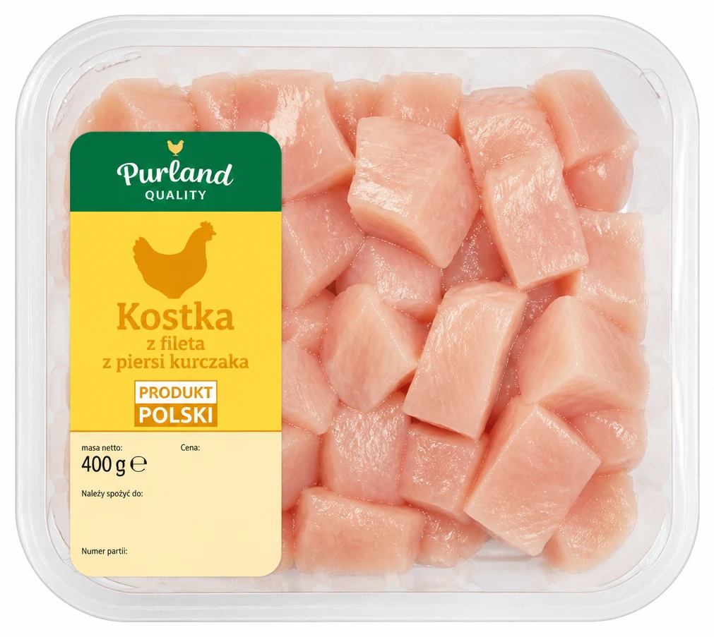 Kostka z fileta z piersi kurczaka