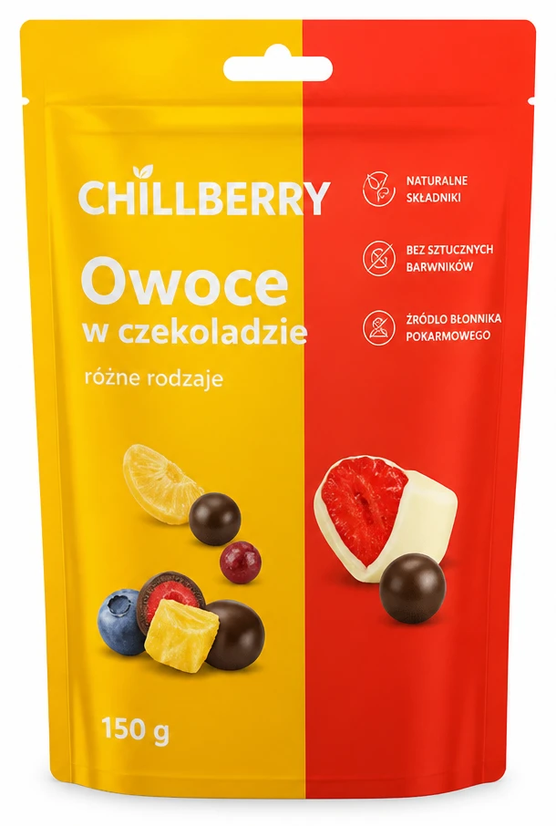 CHILLBERRY Owoce w czekoladzie różne rodzaje