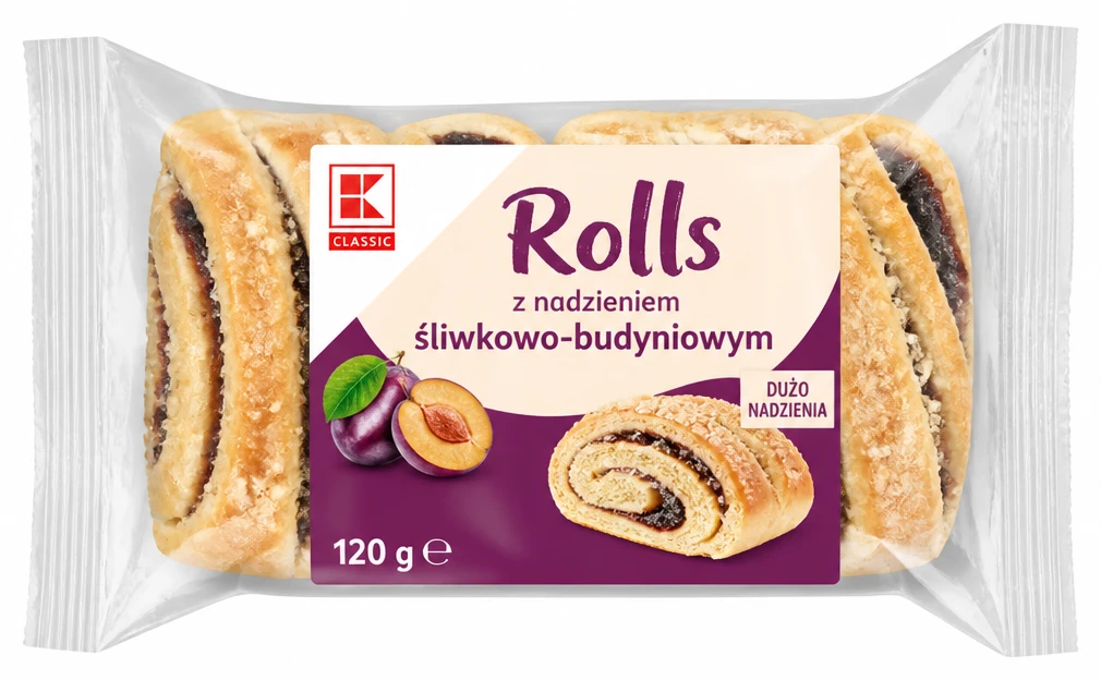Rolls z nadzieniem śliwkowo-budyniowym