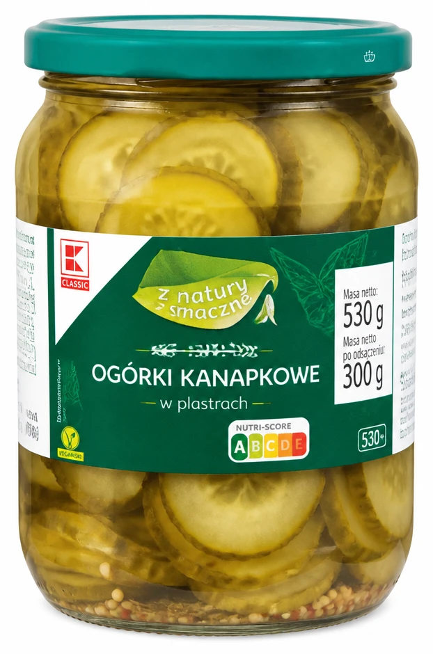 Ogórki kanapkowe w plastrach