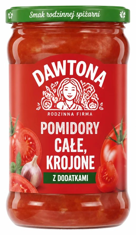 DAWTONA Pomidory całe, krojone, z dodatkami