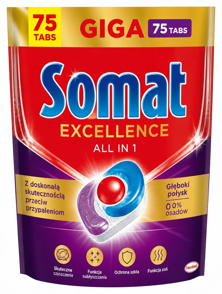 SOMAT EXCELLENCE, ALL IN 1 Kapsułki do zmywarki