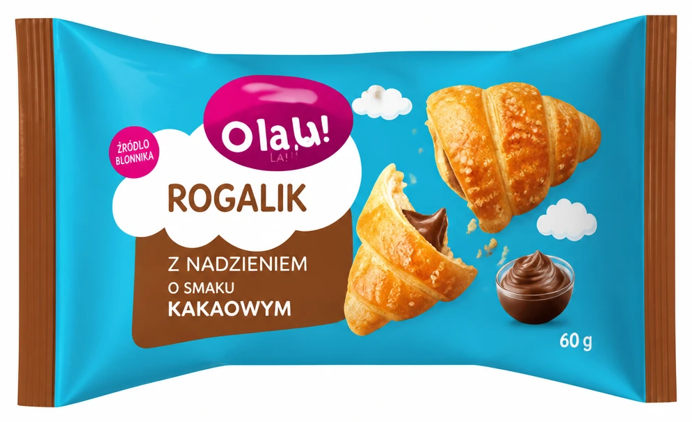 Rogalik O LA LA! z nadzieniem o smaku kakaowym