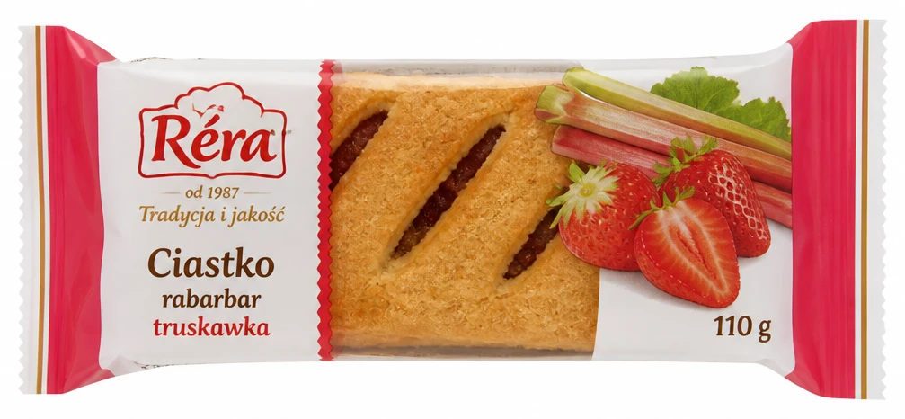 Ciastko rabarbar truskawka