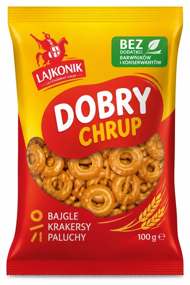 Bajgle Krakersy Paluchy Lajkonik Dobry Chrup