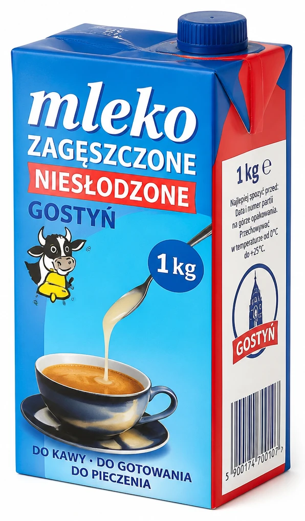 Mleko zagęszczone GOSTYŃ niesłodzone