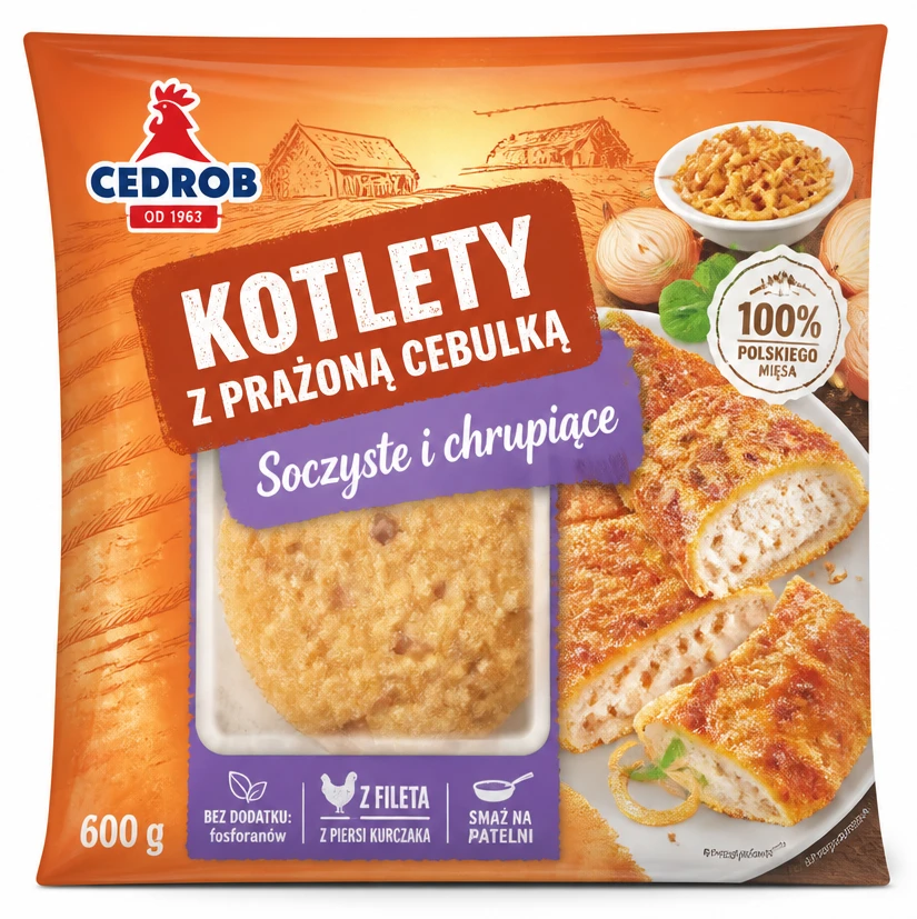 Kotlety z prażoną cebulką CEDROB