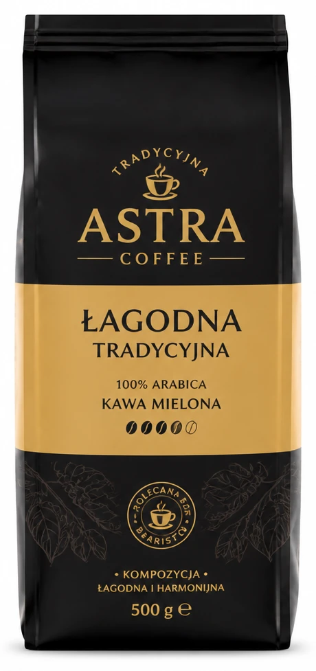 Kawa mielona Łagodna Tradycyjna/Kawa ziarnista Łagodna Crema ASTRA