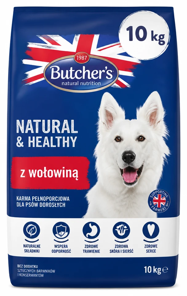 Karma dla psa BUTCHER'S Natural & Healthy z wołowiną