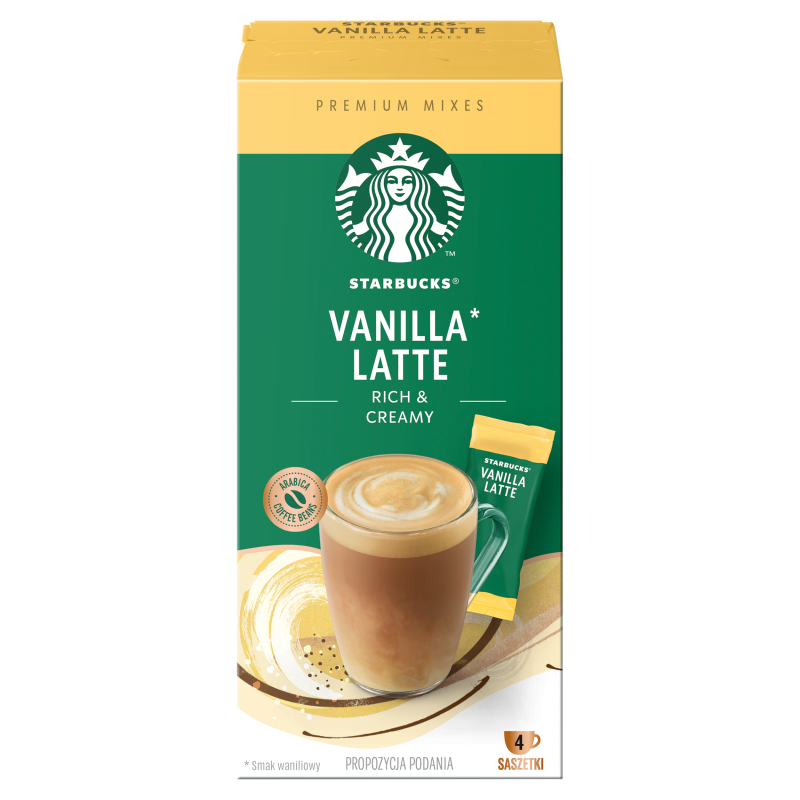 Kawa rozpuszczalna VANILLA LATTE o sm. karmelowym (4 sasz.)