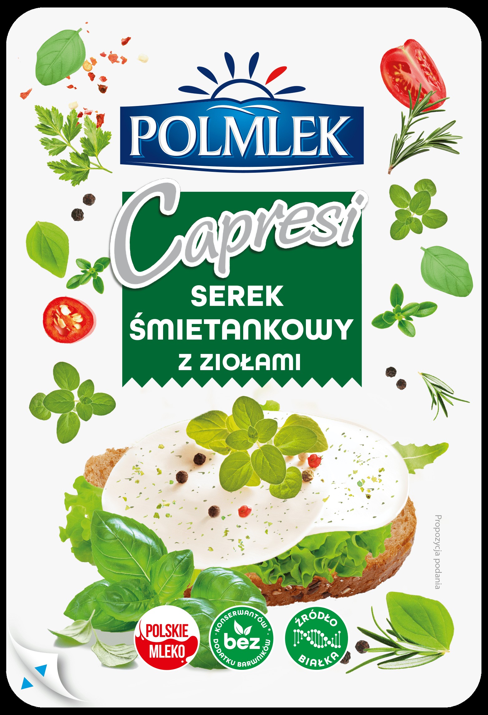 Capresi - serek śmietankowy z ziołami (plastry)
