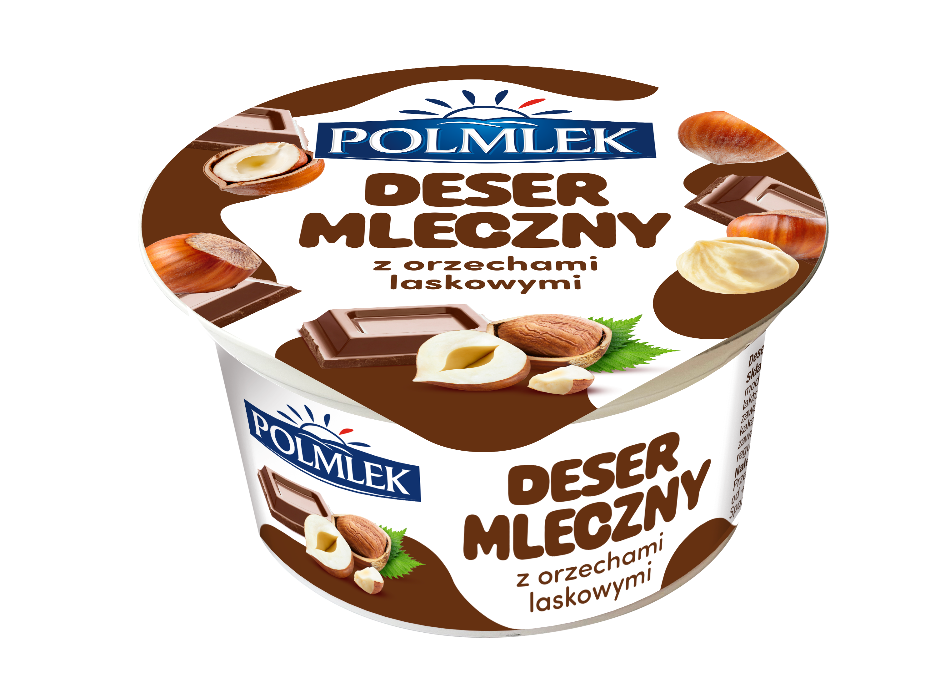 Deser mleczny z czekoladą i orzechami