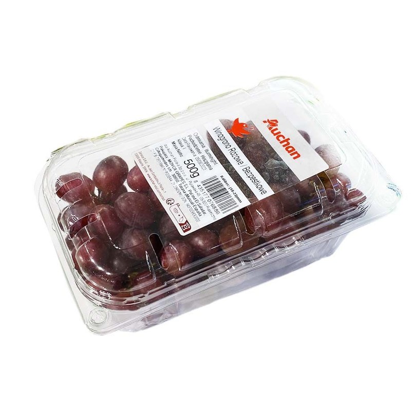 Winogrona różowe bezpestkowe Owoce  Auchan 500 g