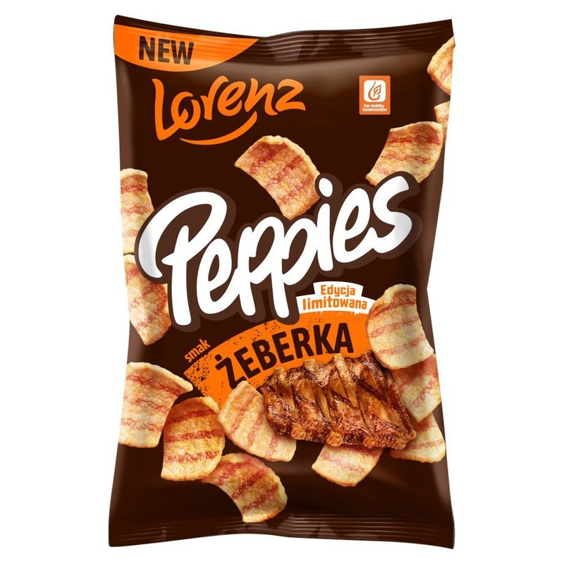 Chrupki pszenno-ziemniaczane smak żeberka Peppies 100 g