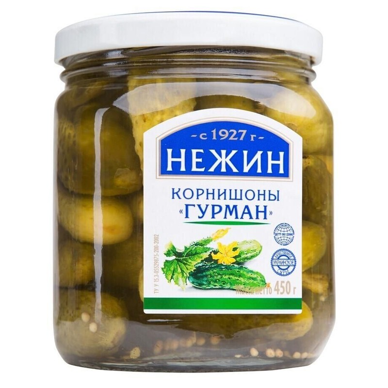 Korniszony marynowane "Gourmet"   Niżyn 450 g