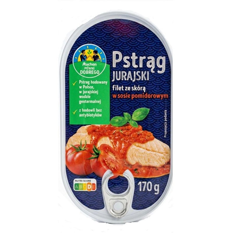 Pstrąg Jurajski filet ze skórą w sosie pomidorowym  Pewni Dobrego 170 g