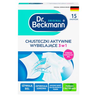Dr. Beckmann Chusteczki Wybielające 3w1 15 sztuk