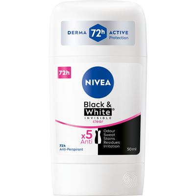 NIVEA Dezodorant w sztyfcie damski Black&White Invisible Clear 50 ml