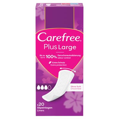 Carefree Plus Large Wkładki Higieniczne 20 sztuk