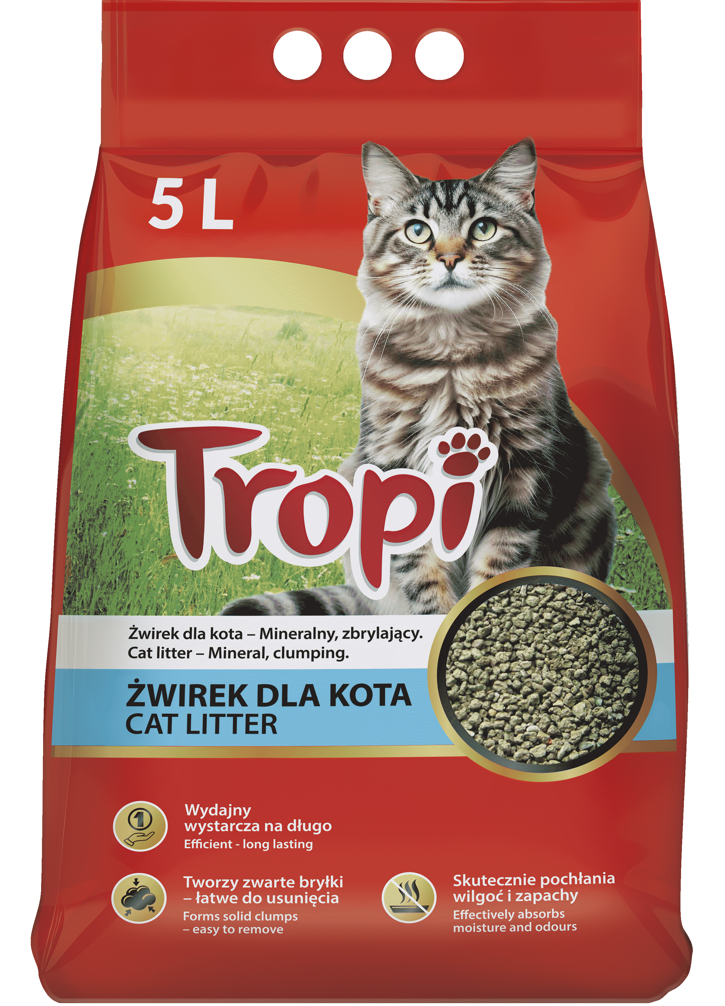 Tropi Żwirek Dla Kota, 5L