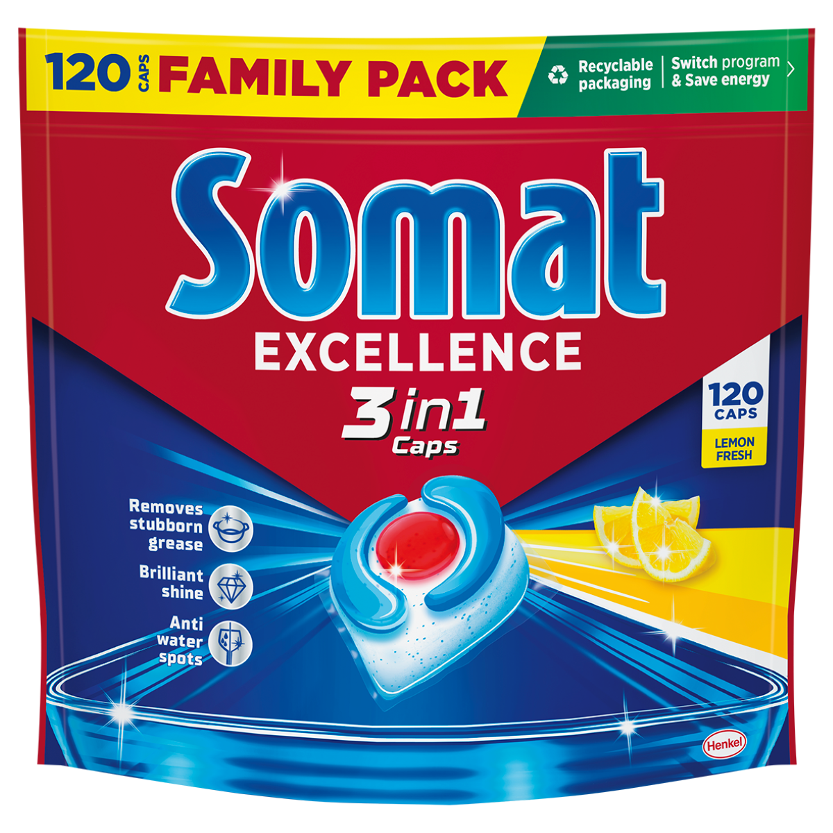 Somat Kapsułki Excellence 3In1 Cytrynowe 120 Szt.