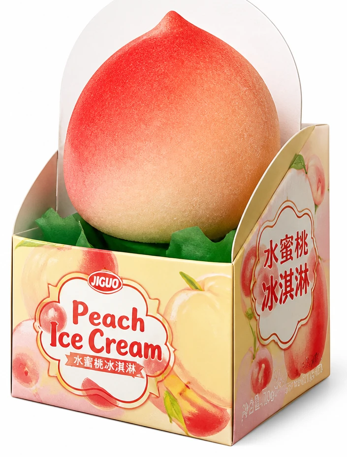 Lody w kształcie brzoskwini