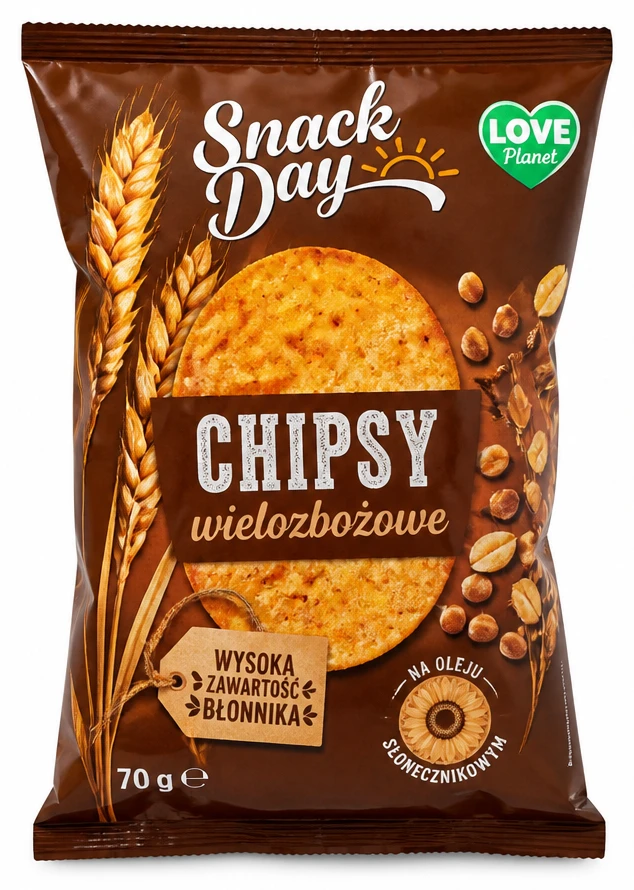 SNACK DAY Chipsy wielozbożowe