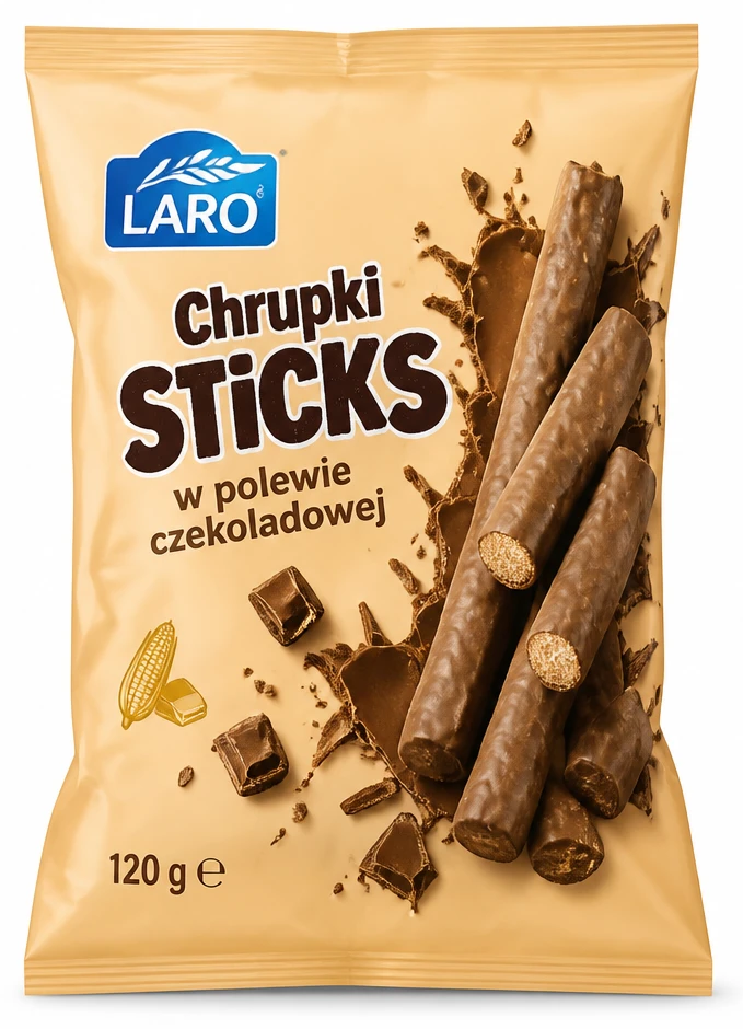 LARO Chrupki kukurydziane w polewie czekoladowej