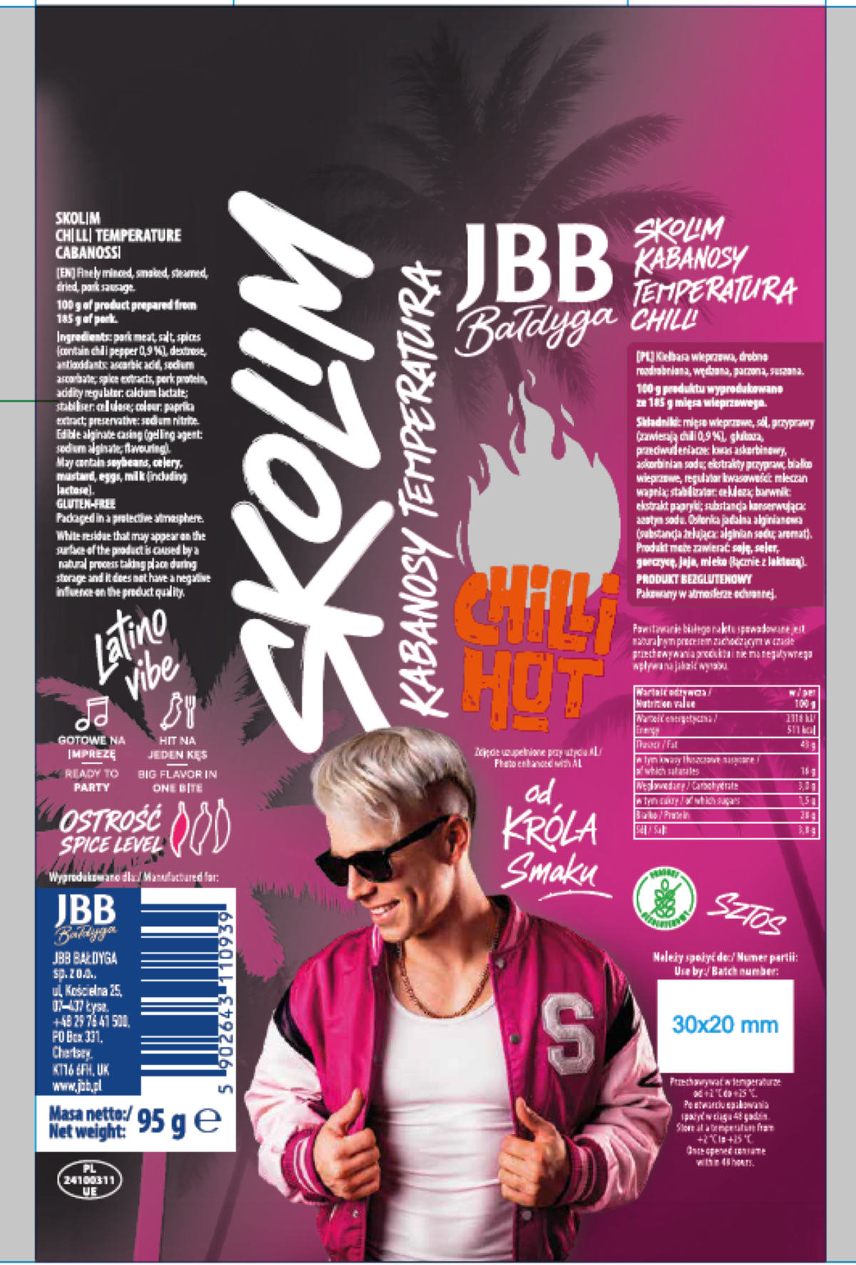 Kabanosy Skolim Temperatura Chilli 95 G Jbb
