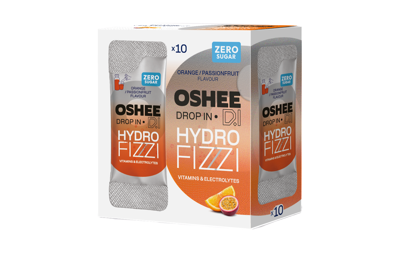 Oshee Di Hydrofizzi Vitamins & Electrolytes O Smaku Orange - Passionfruit